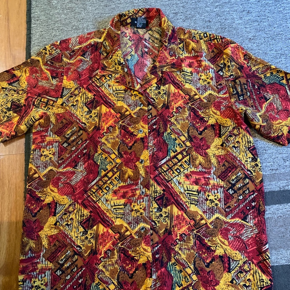Mens  & Short Sleeve Paisley Hawaiian